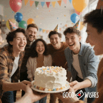 POV it's your birthday - birthday cake - animated gif