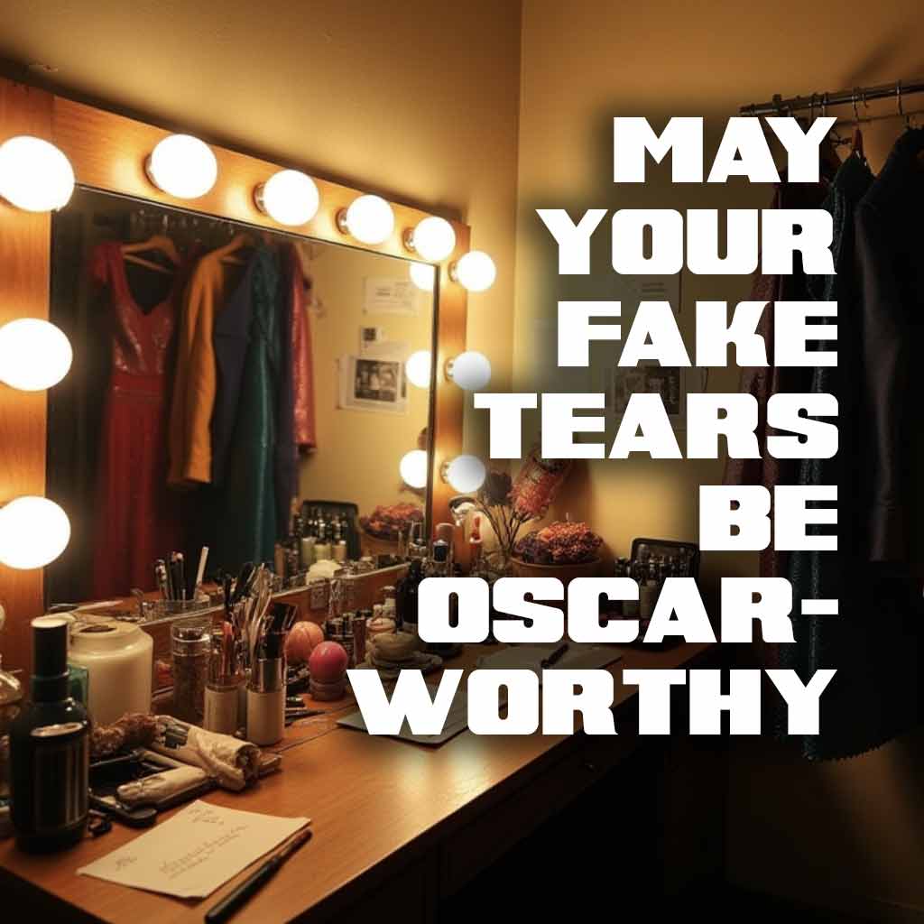 May your fake tears be Oscar-worthy!