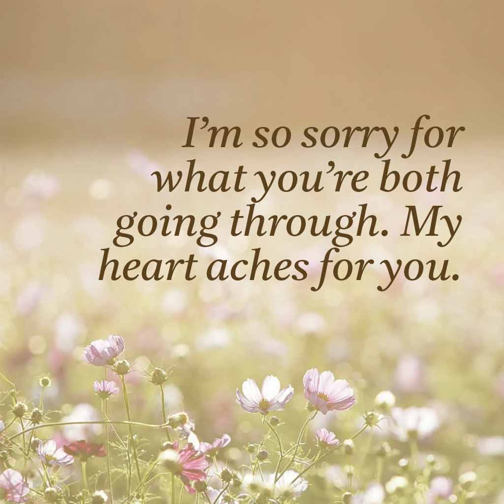 I’m so sorry for what you’re both going through. My heart aches for you.