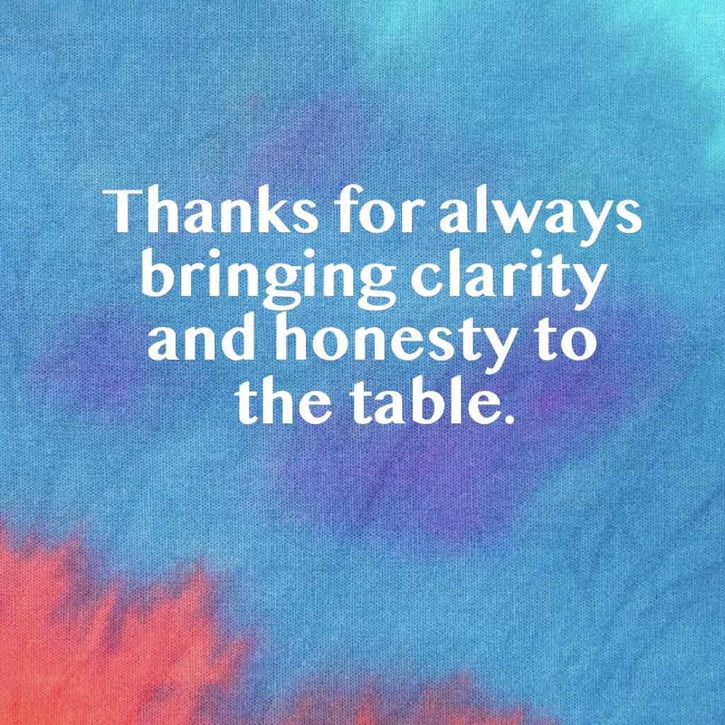 Thanks for always bringing clarity and honesty to the table.