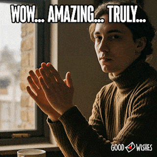 Person clapping extremely slowly with a sarcastic expression in a funny congratulations gif