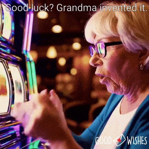 good-luck-grandma Grandma hits the jackpot - animated good luck gif