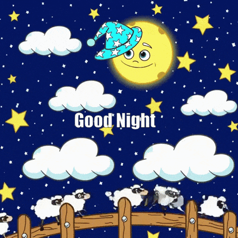 good night - counting sheep