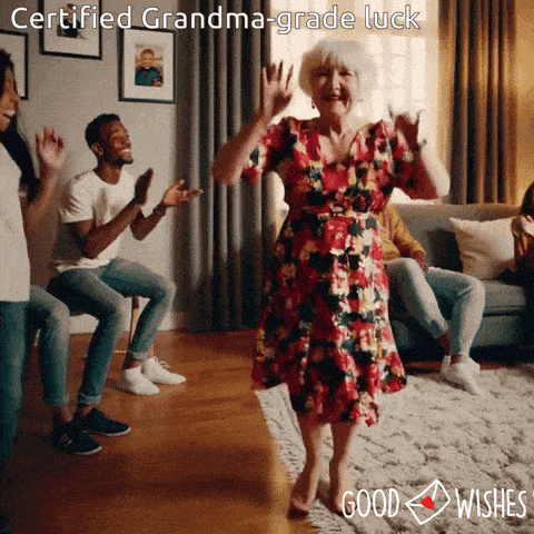 grandma-dance Grandma dance for good luck - animated good luck gif
