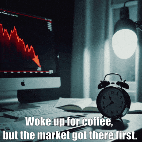 Woke up for coffee - market got there first