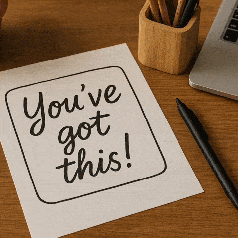 handwritten you've got this - animated gif