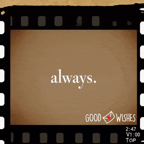 always on a vintage film - animated love gif