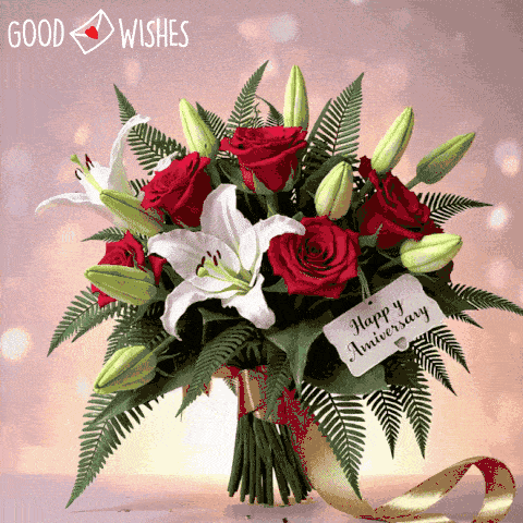 anniversary bouquet - animated love gif