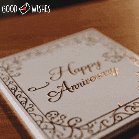 happy anniversary card - camera motion - animated love gif